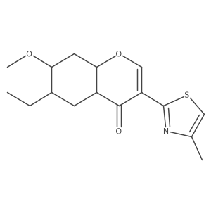 6-Ethyl-7-methoxy-3-(4-methyl-1,3-thiazol-2-yl)-4a,5,6,7,8,8a-hexahydrochromen-4-one Structure