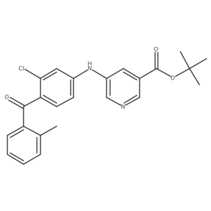 Tert-butyl 5-((3-chloro-4-(2-methylbenzoyl)phenyl)amino)nicotinate结构式