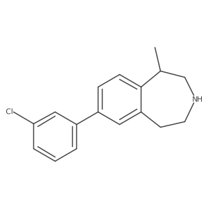 7-(3-Chlorophenyl)-2,3,4,5-tetrahydro-1-methyl-1H-3-benzazepine结构式