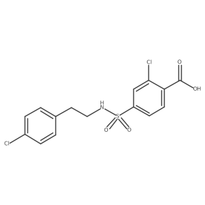 2-Chloro-4-[[[2-(4-chlorophenyl)ethyl]amino]sulfonyl]benzoic acid Structure