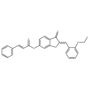 (2Z)-2-(2-ethoxybenzylidene)-3-oxo-2,3-dihydro-1-benzofuran-6-yl (2E)-3-phenylprop-2-enoate Structure