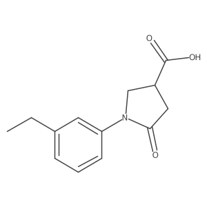 1-(3-Ethylphenyl)-5-oxopyrrolidine-3-carboxylic acid Structure