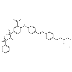 4-((4-((Methyl-4-((2-hydroxybutyl)oxy)phenyl)azo)phenyl)amino)-3-nitro-N-(phenylsulfonyl)benzenesulfonamide, lithium salt结构式