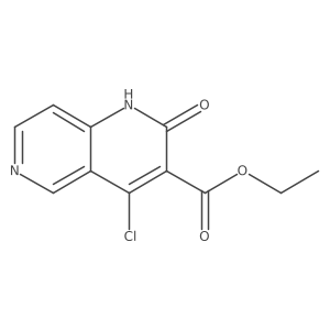 Ethyl 4-chloro-2-oxo-1,2-dihydro-1,6-naphthyridine-3-carboxylate Structure