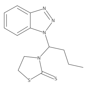 3-[1-(1H-1,2,3-Benzotriazol-1-yl)butyl]-1,3-thiazolidine-2-thione结构式