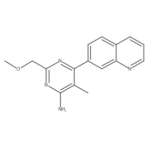 2-(Methoxymethyl)-5-methyl-6-(7-quinolinyl)-4-pyrimidinamine Structure