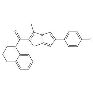 (3,4-dihydroquinolin-1(2H)-yl)(6-(4-fluorophenyl)-3-methylimidazo[2,1-b]thiazol-2-yl)methanone结构式