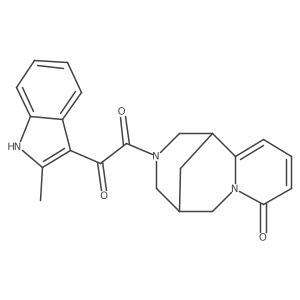 3-[(2-methyl-1H-indol-3-yl)(oxo)acetyl]-1,2,3,4,5,6-hexahydro-8H-1,5-methanopyrido[1,2-a][1,5]diazocin-8-one结构式