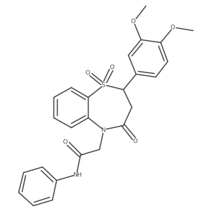 2-(2-(3,4-dimethoxyphenyl)-1,1-dioxido-4-oxo-3,4-dihydrobenzo[b][1,4]thiazepin-5(2H)-yl)-N-phenylacetamide Structure