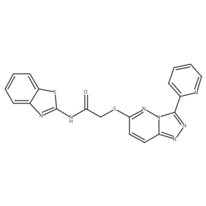N-(benzo[d]thiazol-2-yl)-2-((3-(pyridin-2-yl)-[1,2,4]triazolo[4,3-b]pyridazin-6-yl)thio)acetamide Structure