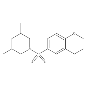 1-(3-Ethyl-4-methoxybenzenesulfonyl)-3,5-dimethylpiperidine Structure