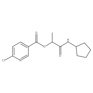 1-(Cyclopentylcarbamoyl)ethyl 6-chloropyridine-3-carboxylate结构式