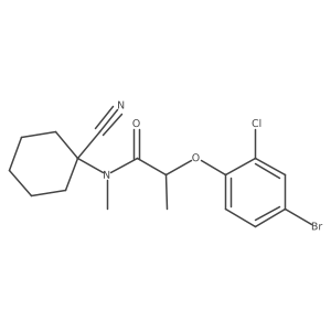 2-(4-bromo-2-chlorophenoxy)-N-(1-cyanocyclohexyl)-N-methylpropanamide Structure