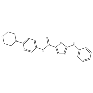 n-[6-(4-Morpholinyl)-3-pyridinyl]-5-(phenylamino)-1,3,4-oxadiazole-2-carboxamide Structure