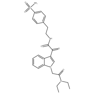 2-(1-(2-(diethylamino)-2-oxoethyl)-1H-indol-3-yl)-2-oxo-N-(4-sulfamoylphenethyl)acetamide Structure