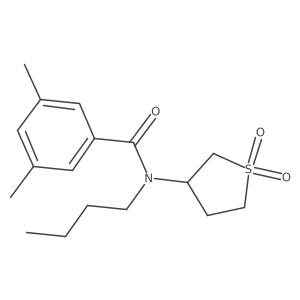 N-butyl-N-(1,1-dioxidotetrahydrothiophen-3-yl)-3,5-dimethylbenzamide结构式