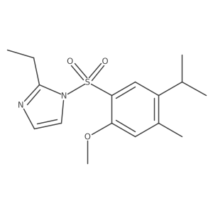 2-Ethyl-1-{[2-methoxy-4-methyl-5-(methylethyl)phenyl]sulfonyl}imidazole Structure