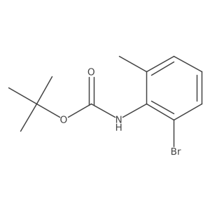 tert-butyl N-(2-bromo-6-methylphenyl)carbamate结构式