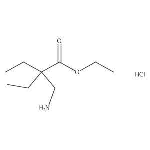 Ethyl 2-(aminomethyl)-2-ethylbutanoate hydrochloride Structure