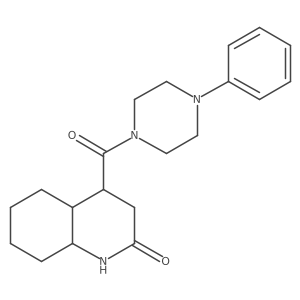 4-(4-phenylpiperazine-1-carbonyl)-3,4,4a,5,6,7,8,8a-octahydro-1H-quinolin-2-one结构式
