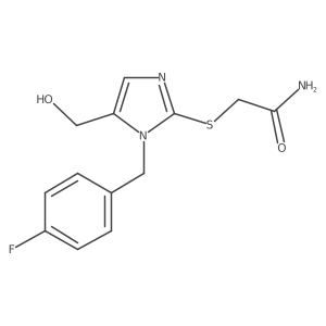 2-({1-[(4-fluorophenyl)methyl]-5-(hydroxymethyl)-1H-imidazol-2-yl}sulfanyl)acetamide Structure