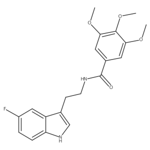 N-[2-(5-fluoro-1H-indol-3-yl)ethyl]-3,4,5-trimethoxybenzamide结构式