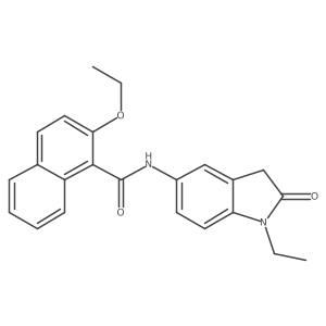 2-ethoxy-N-(1-ethyl-2-oxoindolin-5-yl)-1-naphthamide结构式