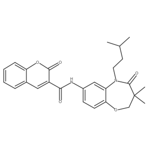 N-(5-isopentyl-3,3-dimethyl-4-oxo-2,3,4,5-tetrahydrobenzo[b][1,4]oxazepin-7-yl)-2-oxo-2H-chromene-3-carboxamide Structure