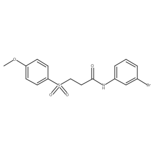 N-(3-bromophenyl)-3-((4-methoxyphenyl)sulfonyl)propanamide结构式