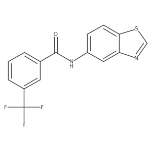 N-(benzo[d]thiazol-5-yl)-3-(trifluoromethyl)benzamide结构式