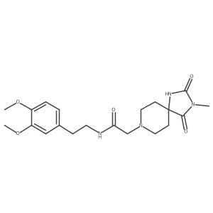 N-(3,4-dimethoxyphenethyl)-2-(3-methyl-2,4-dioxo-1,3,8-triazaspiro[4.5]decan-8-yl)acetamide结构式