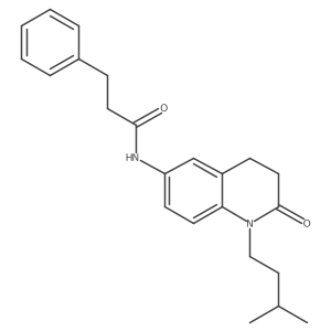 N-(1-isopentyl-2-oxo-1,2,3,4-tetrahydroquinolin-6-yl)-3-phenylpropanamide Structure
