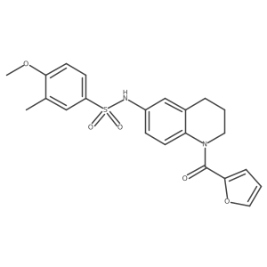 N-[1-(furan-2-carbonyl)-1,2,3,4-tetrahydroquinolin-6-yl]-4-methoxy-3-methylbenzene-1-sulfonamide Structure