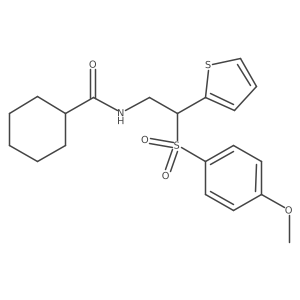 N-[2-(4-methoxybenzenesulfonyl)-2-(thiophen-2-yl)ethyl]cyclohexanecarboxamide Structure