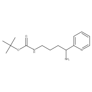 (4-Amino-4-pyridin-2-yl-butyl)-carbamic acid tert-butyl ester结构式