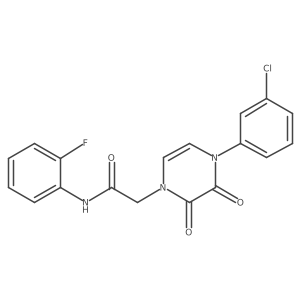 2-[4-(3-chlorophenyl)-2,3-dioxo-1,2,3,4-tetrahydropyrazin-1-yl]-N-(2-fluorophenyl)acetamide Structure