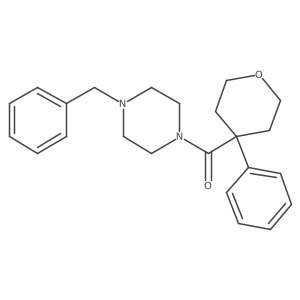 (4-benzylpiperazin-1-yl)(4-phenyltetrahydro-2H-pyran-4-yl)methanone Structure