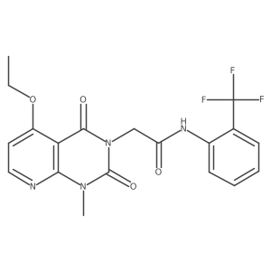 2-(5-ethoxy-1-methyl-2,4-dioxo-1,2-dihydropyrido[2,3-d]pyrimidin-3(4H)-yl)-N-(2-(trifluoromethyl)phenyl)acetamide Structure