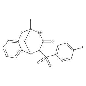 12-(4-Fluorobenzenesulfonyl)-9-methyl-8-oxa-10-azatricyclo[7.3.1.0^{2,7}]trideca-2,4,6-trien-11-one Structure
