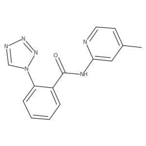 N-(4-methylpyridin-2-yl)-2-(1H-tetrazol-1-yl)benzamide Structure
