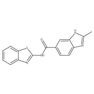 N-(1,3-benzothiazol-2-yl)-2-methyl-1H-benzimidazole-6-carboxamide结构式