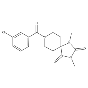 8-(3-Chlorobenzoyl)-1,3-dimethyl-1,3,8-triazaspiro[4.5]decane-2,4-dione Structure