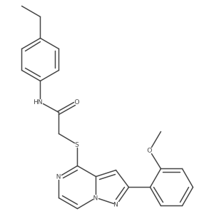 N-(4-ethylphenyl)-2-{[2-(2-methoxyphenyl)pyrazolo[1,5-a]pyrazin-4-yl]sulfanyl}acetamide结构式