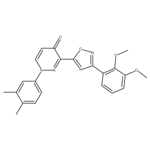 3-[3-(2,3-Dimethoxyphenyl)-1,2,4-oxadiazol-5-yl]-1-(3,4-dimethylphenyl)-1,4-dihydropyridazin-4-one Structure