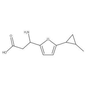 3-Amino-3-[5-(2-methylcyclopropyl)furan-2-yl]propanoic acid Structure