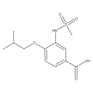 4-(2-Methylpropoxy)-3-[(methylsulfonyl)amino]benzoic acid Structure