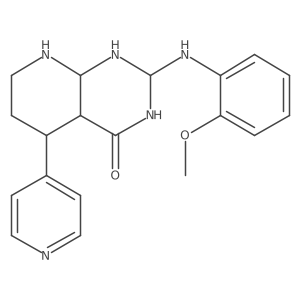 2-(2-methoxyanilino)-5-pyridin-4-yl-2,3,4a,5,6,7,8,8a-octahydro-1H-pyrido[2,3-d]pyrimidin-4-one结构式