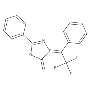 2-Phenyl-4-(2,2,2-trifluoro-1-phenylethylidene)-5(4H)-oxazolone结构式