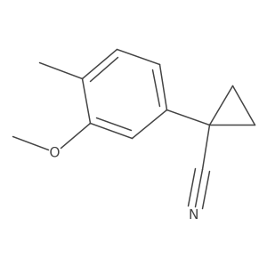 1-(3-Methoxy-4-methylphenyl)cyclopropanecarbonitrile结构式
