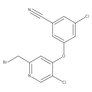 3-[[2-(Bromomethyl)-5-chloro-4-pyridinyl]oxy]-5-chlorobenzonitrile Structure